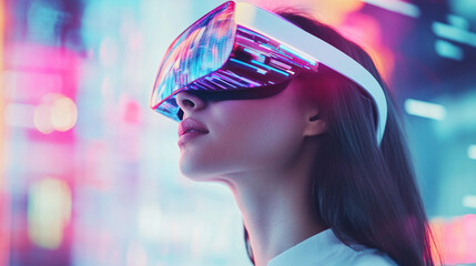 Poster - Innovative digital design with immersive virtual reality experience. Generative AI