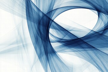 Poster - Abstract wind lines create dynamic shapes and patterns on a light background conveying a sense of movement and fluidity. Generative AI
