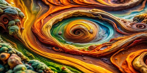 Poster - Abstract Nature Photography: Swirling Textures & Hues