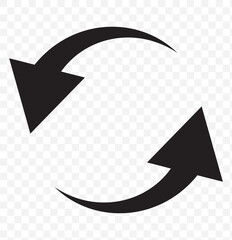 Poster - refresh arrow icon transparent. refresh sign PNG. reload, reset, icon. repeat, recycling sign. circular arrow icon vector. update icon. convert icon. replay, reboot sign in PNG format. eps 10.