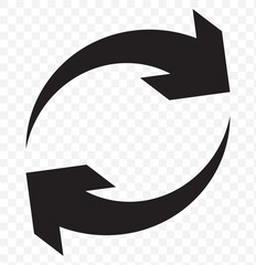 Poster - Refresh icon set. Arrow rotation circle. Sync repeat and reload arrow icon. Green recycling, recycle icon with two arrows. eps 10.
