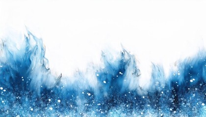 Poster - Abstract Blue Ink Splatter and Smoke Effect on White Background for Creative Projects, Digital Art, Poster Design, or Presentation Slides

