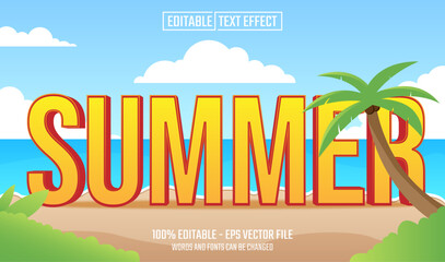 Wall Mural - summer editable text effect