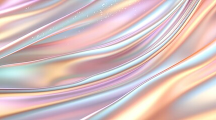 Poster - A colorful holographic silver foil texture with small triangles forms a captivating geometric pattern for digital use