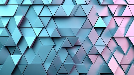 Poster - A colorful holographic silver foil texture with small triangles forms a captivating geometric pattern for digital use