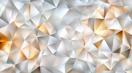 Poster - A colorful holographic silver foil texture with small triangles forms a captivating geometric pattern for digital use