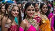 © Grzegorz Kuczynski - Women in traditional attire smiling during a festive cultural parade.