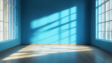 Wall Mural - Abstract blue gradient interior. 3D Rendering