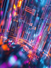 Aufkleber - digital technology background. abstract tech representation. colorful. graphic concept for your desi