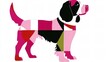 © ThatWorksMedia - Pink and Black Geometric Dog Art - Modern, Colorful Pet Illustration