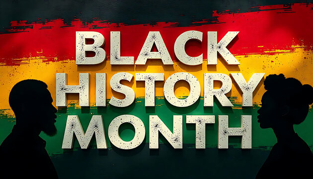 Black History Month 2025 banner design, Black History Month celebration, Black History Month February concept, template design, poster with text, created with generative ai