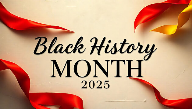 Black History Month 2025 banner design, Black History Month celebration, Black History Month February concept, template design, poster with text, created with generative ai