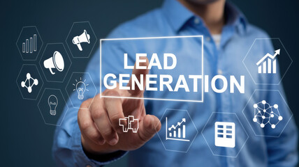 Poster - Lead Generation Concept: Effective Strategies for Finding and Identifying Customers for Business Products or Services