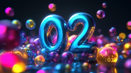 Fototapete - A dynamic 3D 