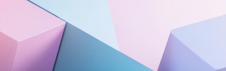Poster - Minimalist geometric design highlighting soft colors and light reflections in a modern space