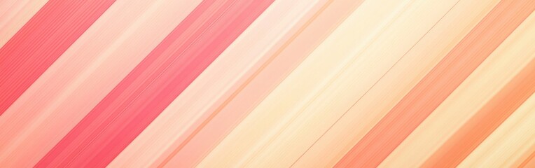 Poster - Lively diagonal striped pattern featuring vibrant hues of red and peach creating a playful visual effect in a modern setting