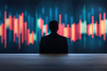 Poster - Business Professional Analyzing Financial Data on Digital Screen Background
