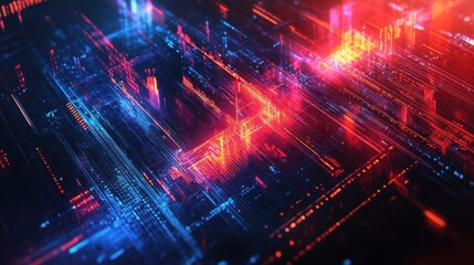 Poster - Abstract futuristic circuit board background. Hi-tech Illustration of digital technology. Graphic concept for your design.