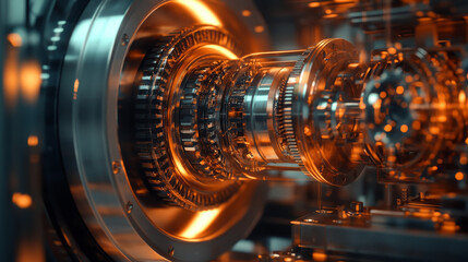 Poster - high tech industrial machinery showcasing intricate design and functionality