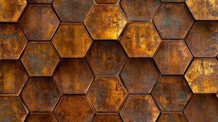 Wall Mural - Abstract hexagonal wallpaper/background/backdrop