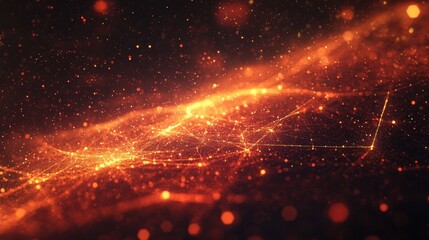 Poster - Abstract polygonal space. Background with connecting dots and lines. Artificial intelligence technology concept. Digital innovation concept for your design.