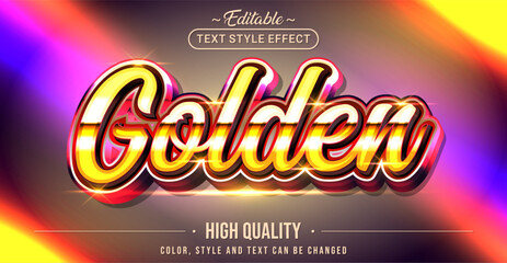 Poster - Editable text style effect - Golden text style theme.
