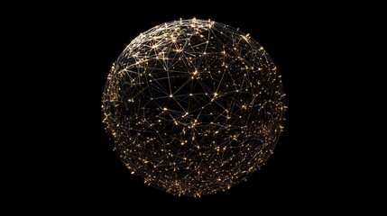 Poster - Technology image of globe. Abstract polygonal shapes. Background with connecting dots and lines. Graphic concept for your design