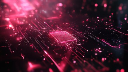 Poster - Abstract futuristic circuit board background. Hi-tech Illustration of digital technology. Graphic concept for your design.