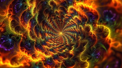 Poster - an abstract wavy psychedelic background image.