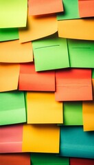 Poster - Vibrant Collaboration Colorful Sticky Notes Background for Brainstorming and Creative Ideas