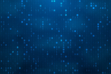 Poster - Big data transfer concepts in internet. Abstract virtual stream. Flowing digital code. Storage cloud structure. Graphic concept for your design.