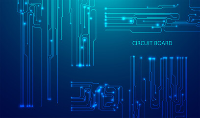 Poster - Abstract circuit board background. Graphic concept for your design