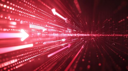 Poster - Abstract red corporate technology background. Vector concept arrows design