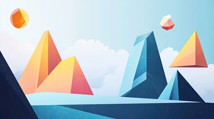 Leinwandbilder - Minimal flat vector focusing on simplicity, featuring plain elements and clean, geometric shapes.