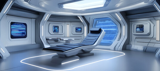 Poster - Futuristic Medical Examination Room Interior Design