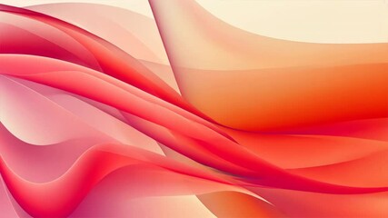 Poster - Dynamic Abstract Waves Modern Art Design with Vibrant Red and Pink Backgrounds Evoking Movement and Energy in Fluid Aesthetics