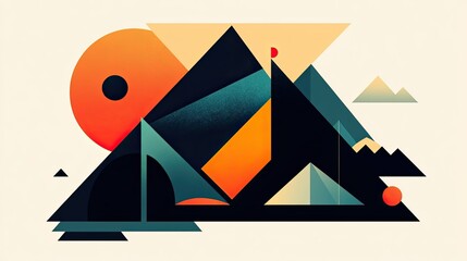 Poster - Straightforward flat design with bold shapes and a clean aesthetic, free of unnecessary details or textures.
