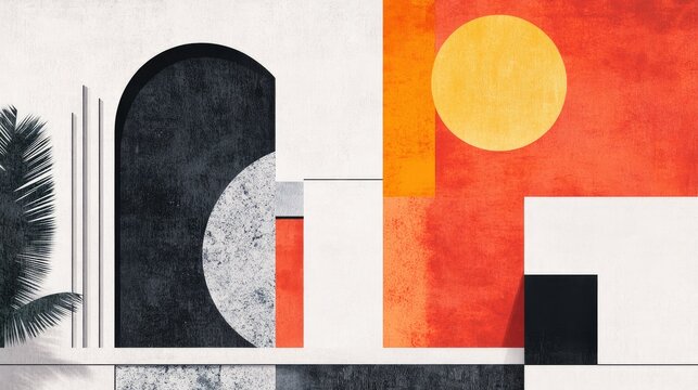Straightforward flat design with bold shapes and a clean aesthetic, free of unnecessary details or textures.