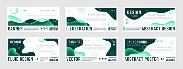 Aufkleber - Banner background. Wave header design, social email newsletter or abstract media web layout. Horizontal template. Decorative textured effect backdrop. Minimal business vector graphic