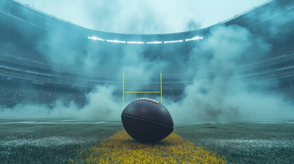 Wall Mural - Colorful smoke, american football, touchdown, super bowl