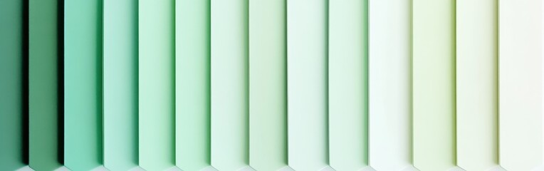 Poster - Soft mint gradient background with vertical stripes creates a calming and modern aesthetic for various design projects