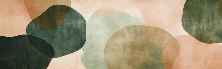 Aufkleber - Abstract pencil strokes create a unique background blending earthy tones and soft shapes