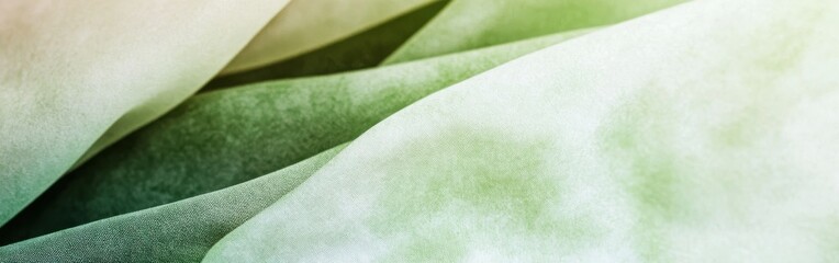 Poster - Striking watercolor background featuring flowing textures in soft green and subtle hues for a serene atmosphere