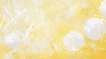 Fototapete - Pastel yellow textured background with white circular elements suggesting a soft and inviting atmosphere