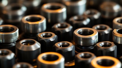 Aufkleber - Collection of collets and tool holders, essential components of cnc machining, are displayed, showcasing their precise engineering and role in manufacturing processes