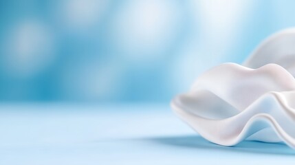 Poster - White object is on a blue background