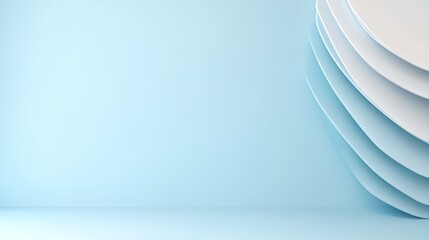 Poster - Blue wall with white stripes
