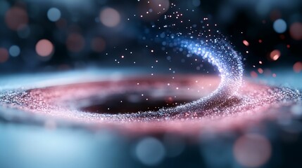 Poster - Blue and pink swirl of light and dust