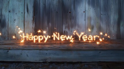 Poster - Glittering sparklers spelling out 