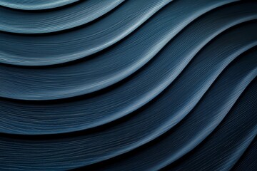Poster - Abstract wavy blue textures create a visually soothing pattern, ideal for backgrounds or digital designs